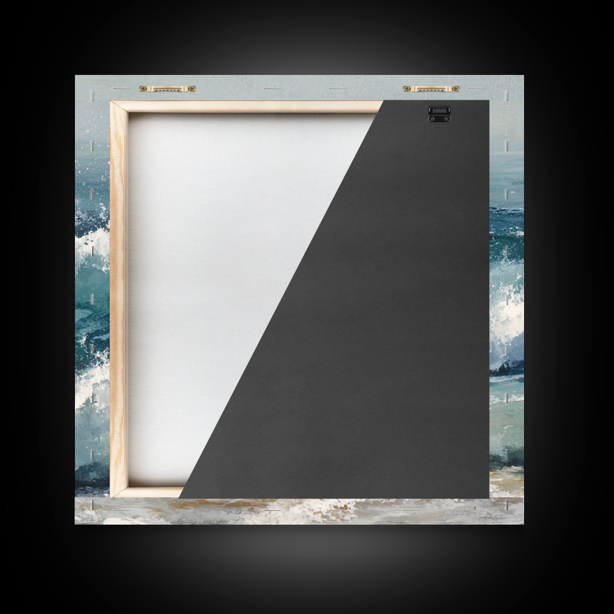 Stormy Ocean Wave Canvas Print, Beach Art, Textured Painting, Coastal Decor, Oil Painting, Shore, Digital Wall Art, BEA-1x1-81