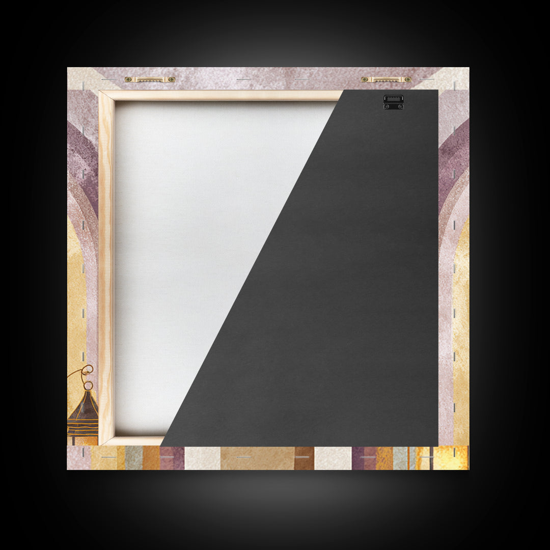 Neutral Rainbow Arches Framed Canvas Print, Boho Art, Printable Art, Living Room Decor, Fine Art, Bohemian, Neutral Decor, BOH-1x1-27