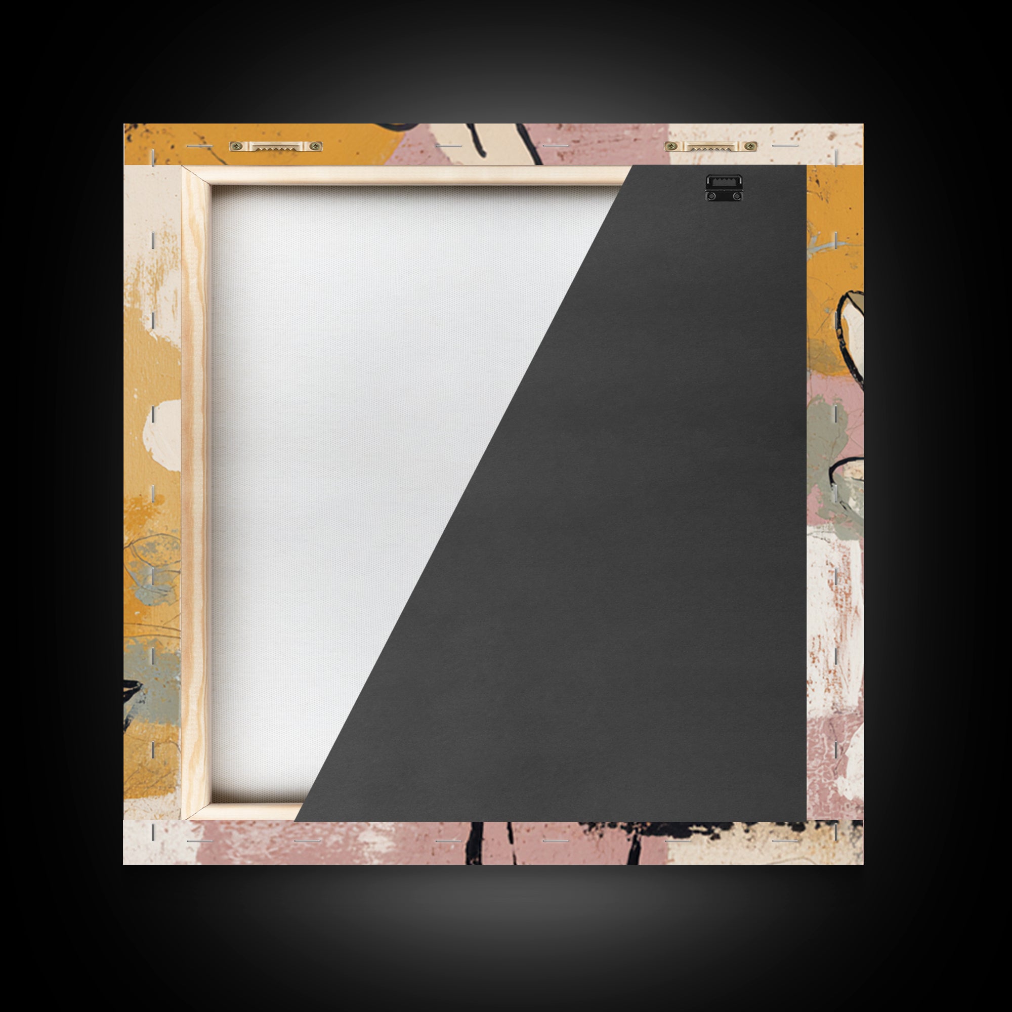 Minimal Black Line Figure Canvas Print, Boho Art, Living Room Decor, Watercolor Art, Bohemian, Abstract Wall Art, BOH-1x1-36