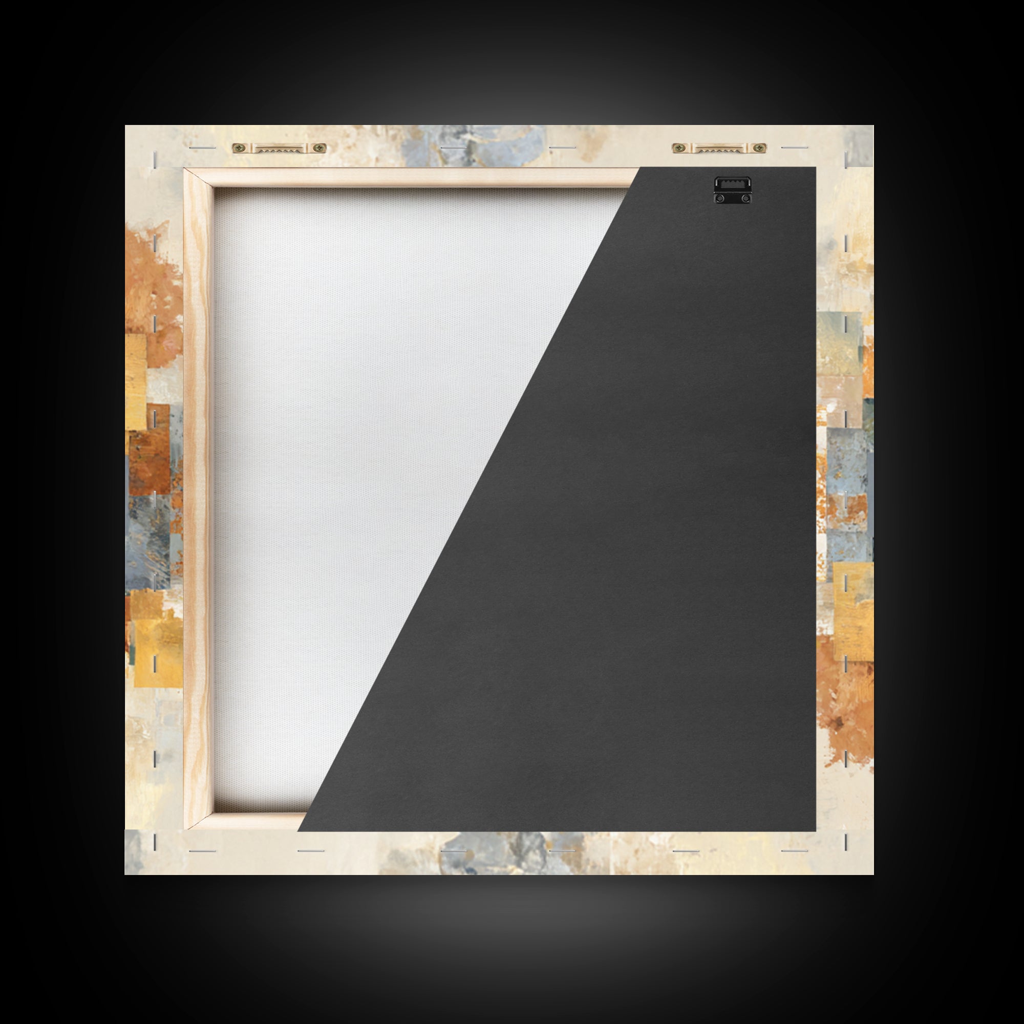 Organic Shape Collage Framed Canvas Print, Boho Art, Prints, Living Room Decor, Fine Art, Bohemian, Abstract Art, Canvas Art, BOH-1x1-48