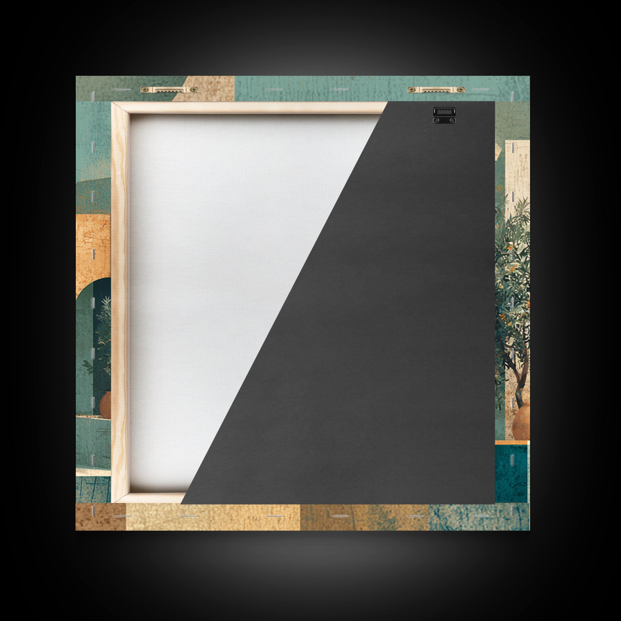Neutral Rainbow Arches Framed Canvas Print, Boho Art, Gallery Decor, Living Room Decor, Abstract Art, Bohemian, Home Decor, BOH-1x1-51