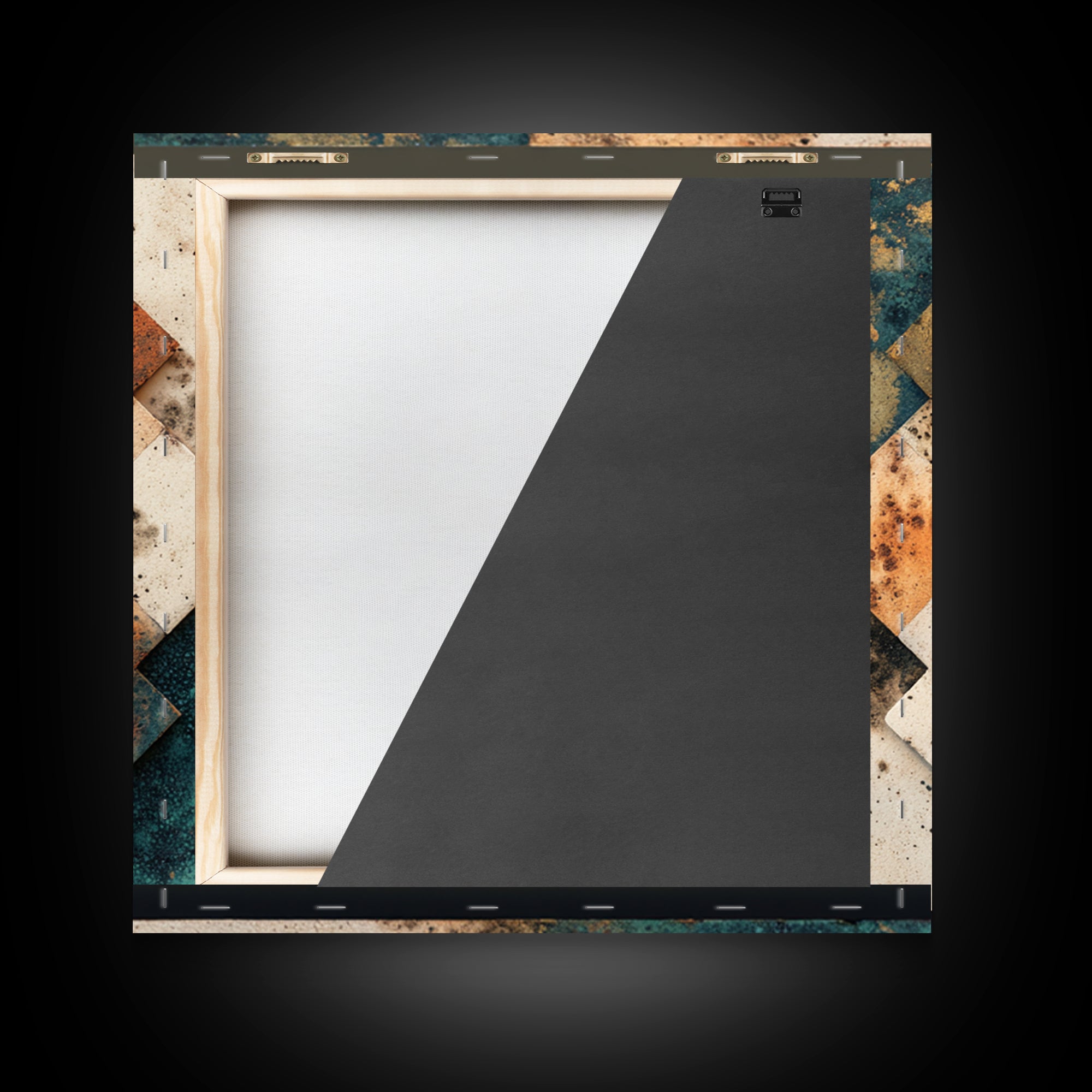 Abstract Clay Shapes Framed Canvas Print, Boho Art, Wall Art, Living Room Decor, Fine Art, Bohemian, Art Deco, Artwork, BOH-1x1-88