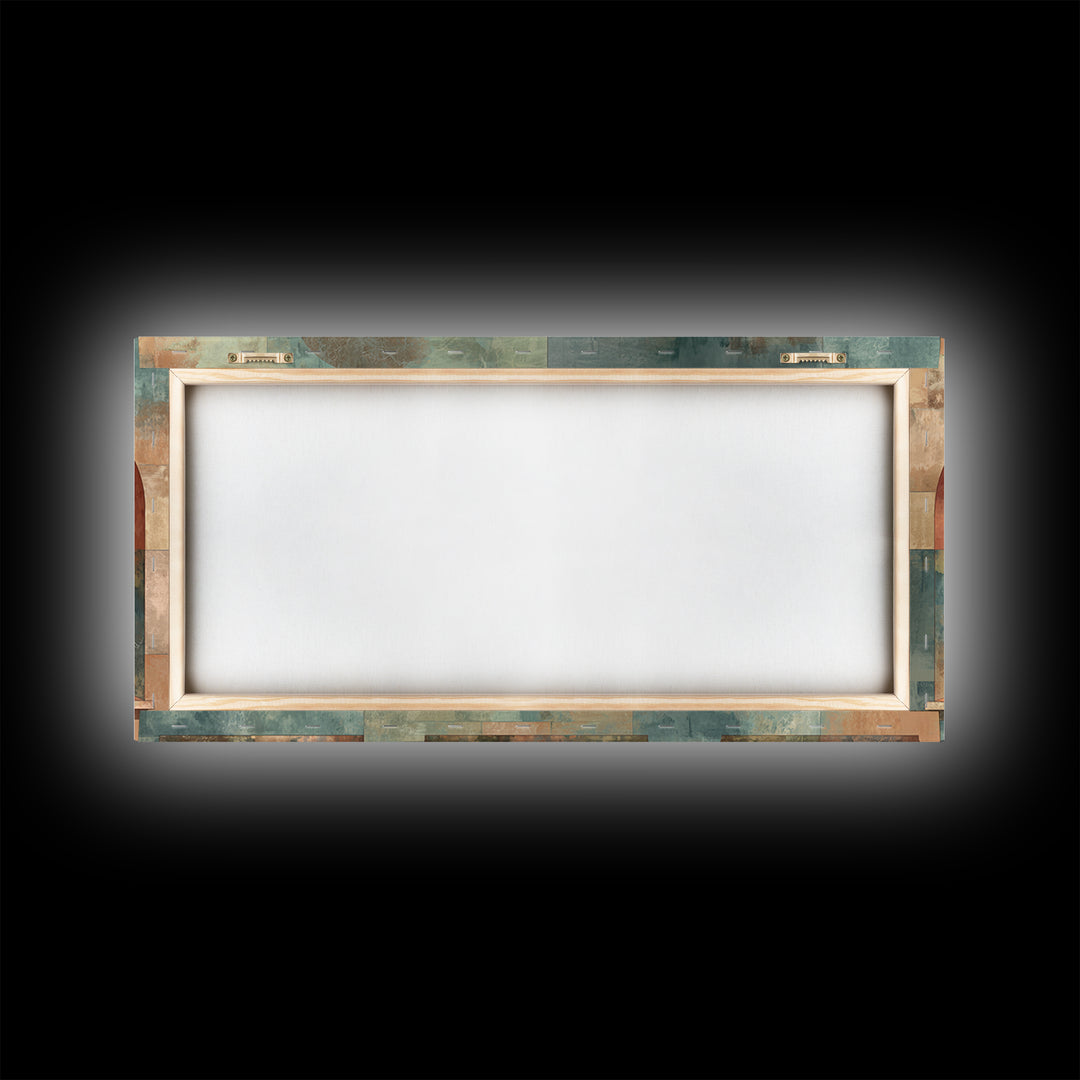 Neutral Rainbow Arches Framed Canvas Print, Boho Art, Boho, Living Room Decor, Abstract Art, Bohemian, Wall Art Print, BOH-2x1-23