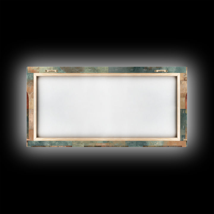 Neutral Rainbow Arches Framed Canvas Print, Boho Art, Boho, Living Room Decor, Abstract Art, Bohemian, Wall Art Print, BOH-2x1-23