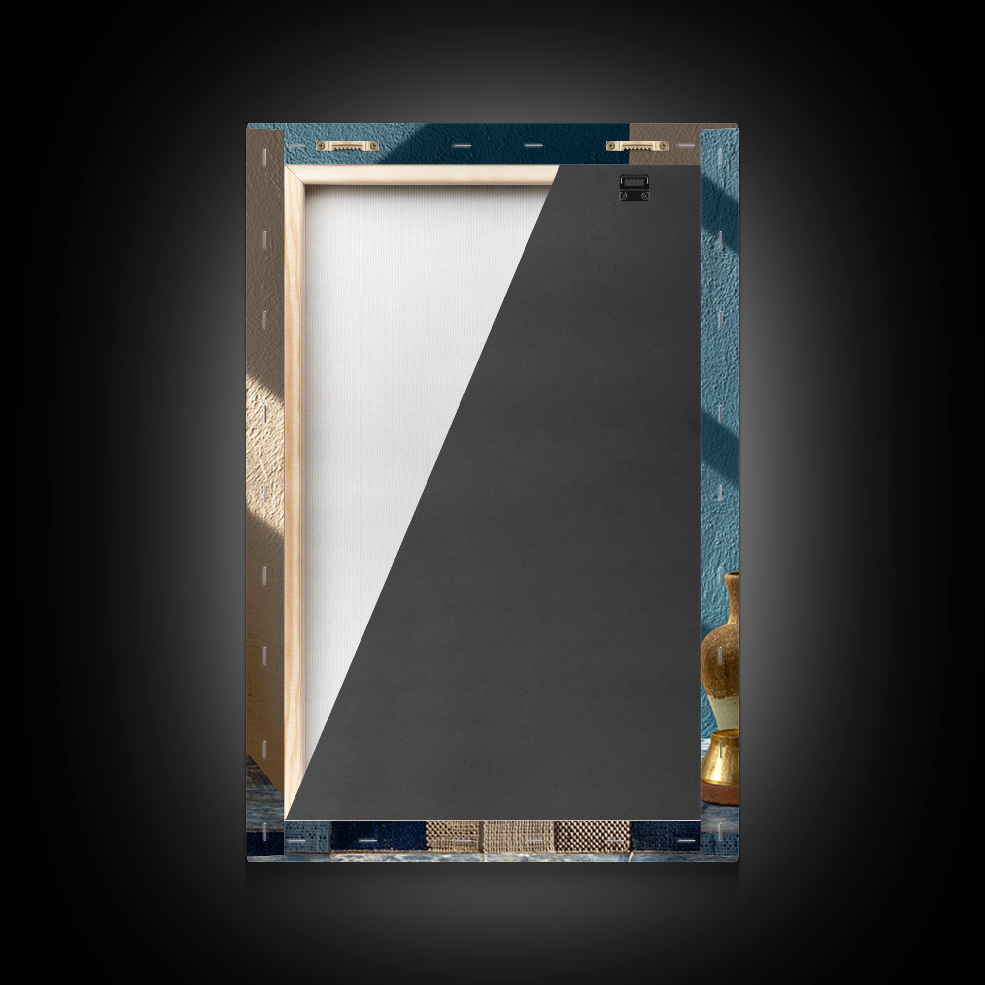 Abstract Clay Shapes Framed Canvas Print, Boho Art, Digital Wall Art, Living Room Decor, Abstract Art, Bohemian, Garden Art, BOH-2x3-48