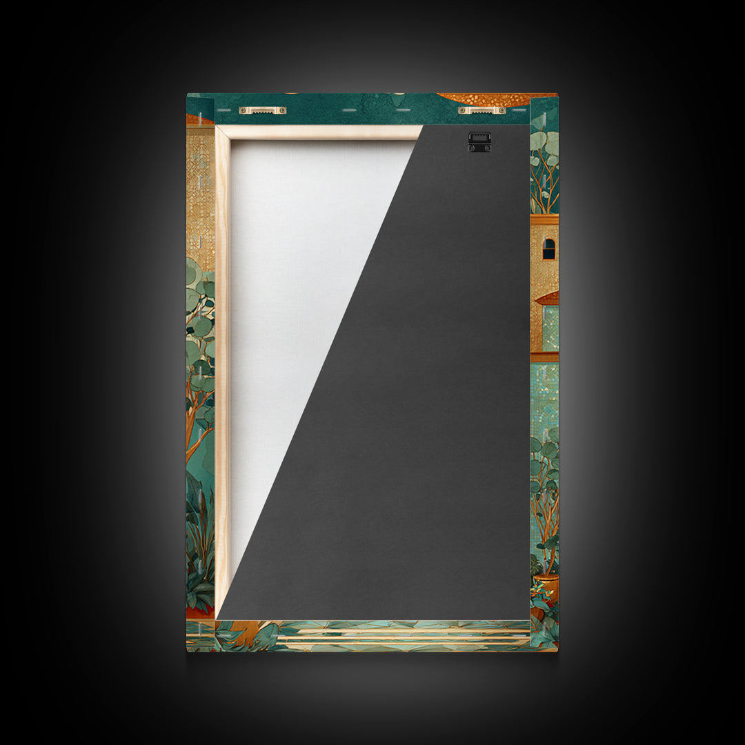 Sage Green Eucalyptus and Crescent Moon Canvas Print, Boho Art, Modern Wall Art, Living Room Decor, Fine Art, Bohemian, BOH-2x3-79
