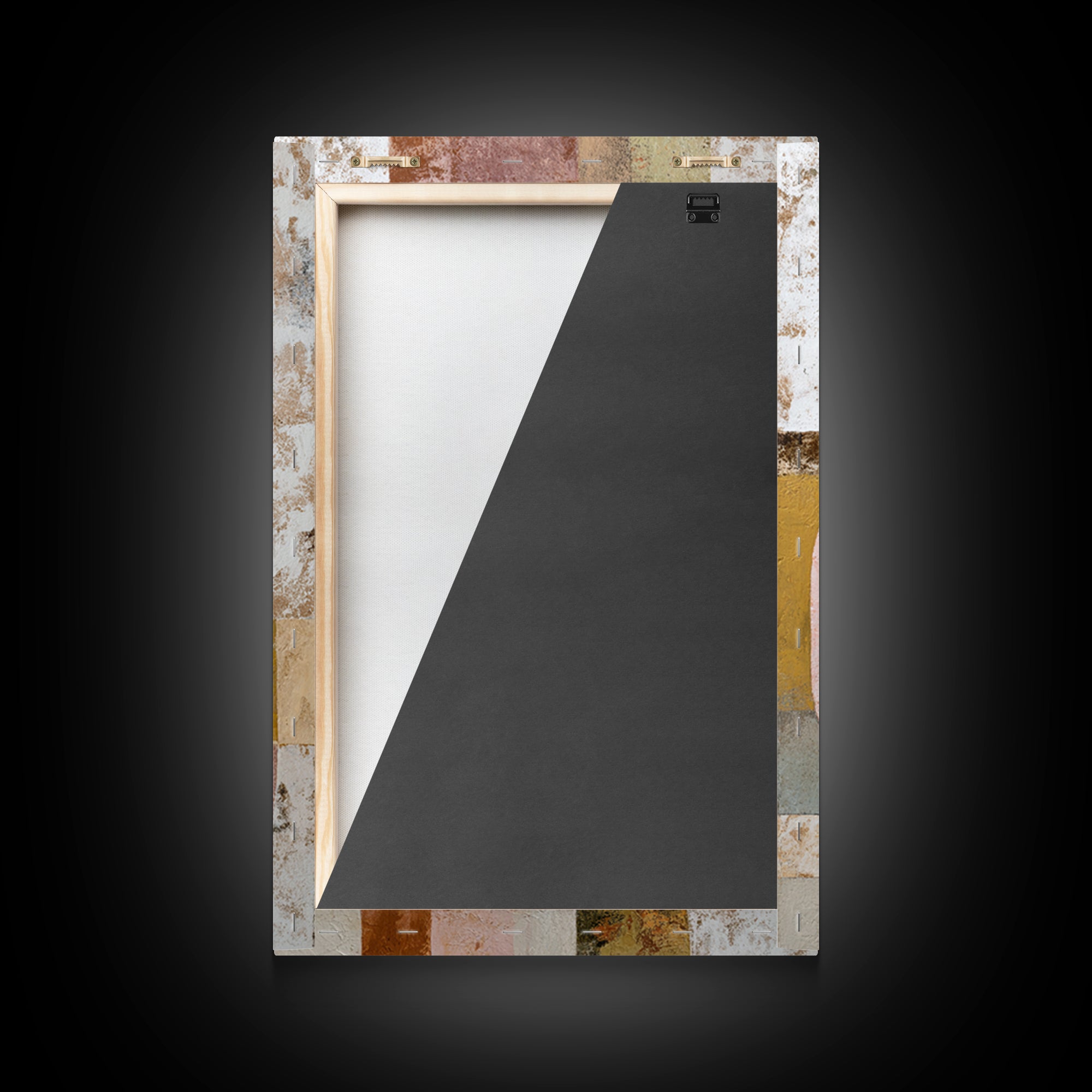 Organic Shape Collage Framed Canvas Print, Boho Art, Digital Print, Living Room Decor, Abstract Art, Bohemian, Gallery Decor, BOH-2x3-80