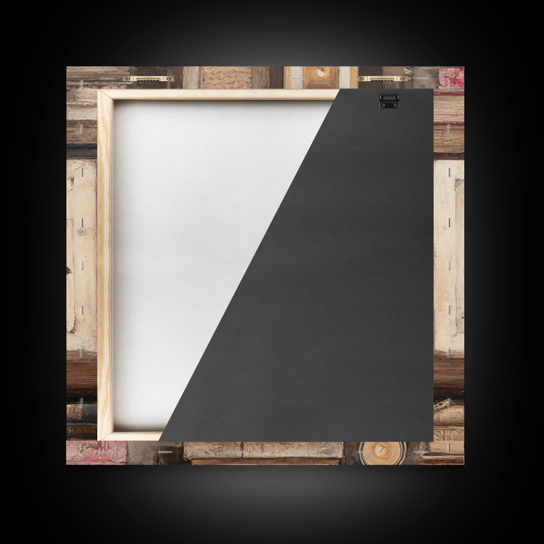 Flying Pages Transforming into Birds Framed Canvas Print, Bookstore Art, Autumn Wall Art, Bookstore Decor, Oil Painting, BOO-1x1-61