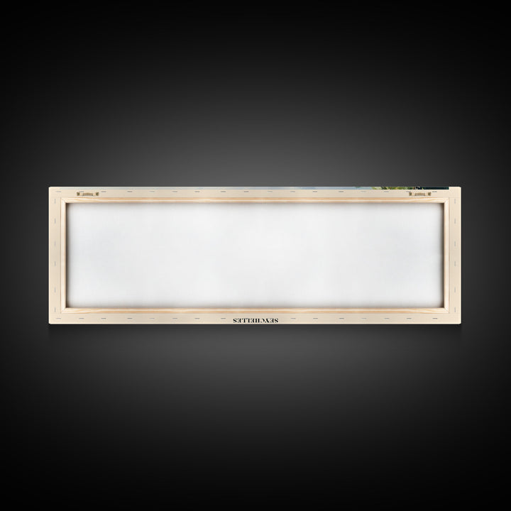 Grande Anse Beach, Seychelles Watercolor Print, Vacation Gift, Seychelles Wall Art, Beach Painting, Beach Decor, Large Wall Art, Wood Frame Art