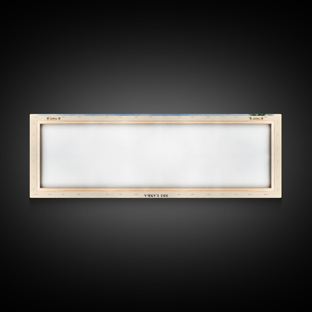 Koggala, Sri Lanka Watercolor Beach Print, Vacation Gift, Sri Lanka Wall Art, Framed Canvas Print, Framed Beach Painting