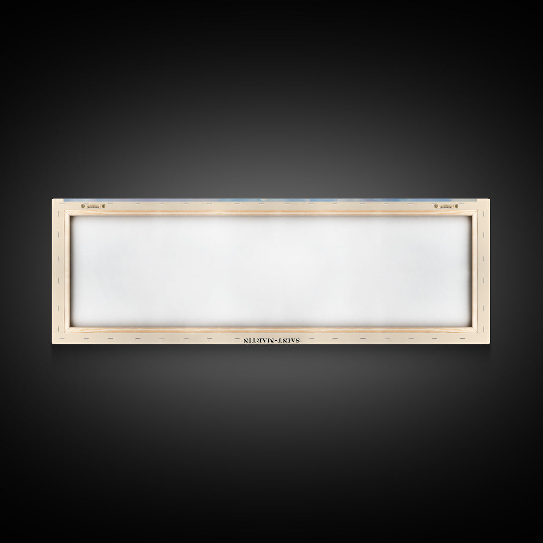 Long Bay, Saint-Martin Watercolor Print, Vacation Gift, Saint-Martin Wall Art, Beach Painting, Beach Decor, Large Wall Art, Wood Frame Art