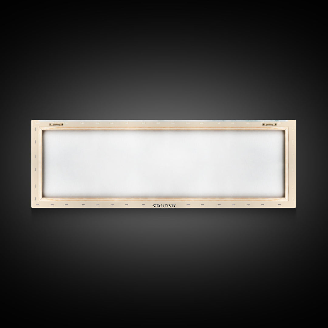 Omadhoo, Maldives Watercolor Print, Vacation Gift, Maldives Wall Art, Beach Painting, Beach Decor, Large Wall Art, Wood Frame Art