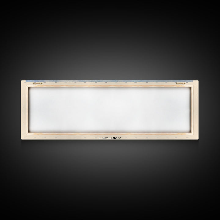 One Foot Island, Cook Islands Watercolor Beach Print, Vacation Gift, Cook Islands Wall Art, Framed Canvas Print, Framed Beach Painting