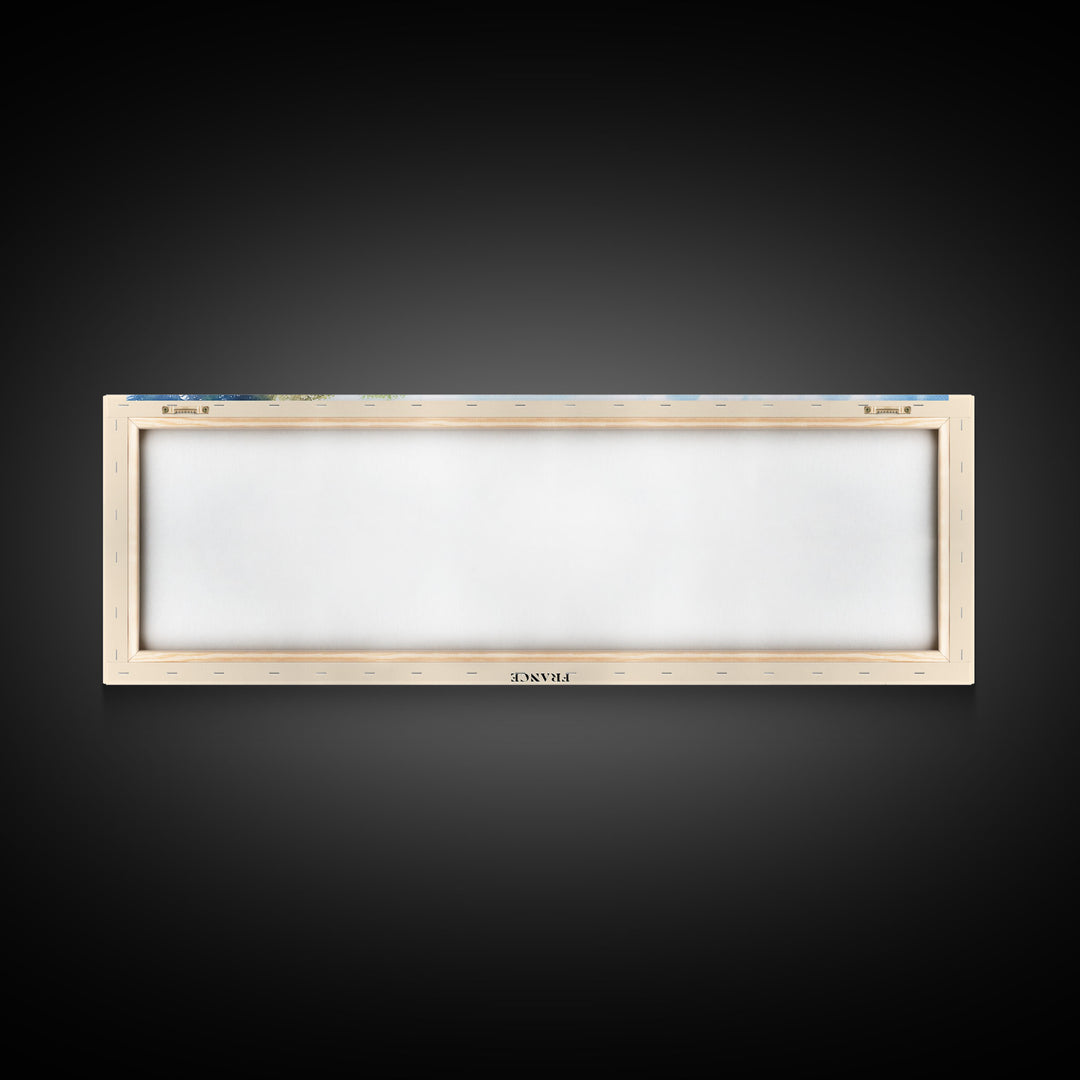 Pampelonne Beach, France Watercolor Print, Vacation Gift, France Wall Art, Beach Painting, Beach Decor, Large Wall Art, Wood Frame Art