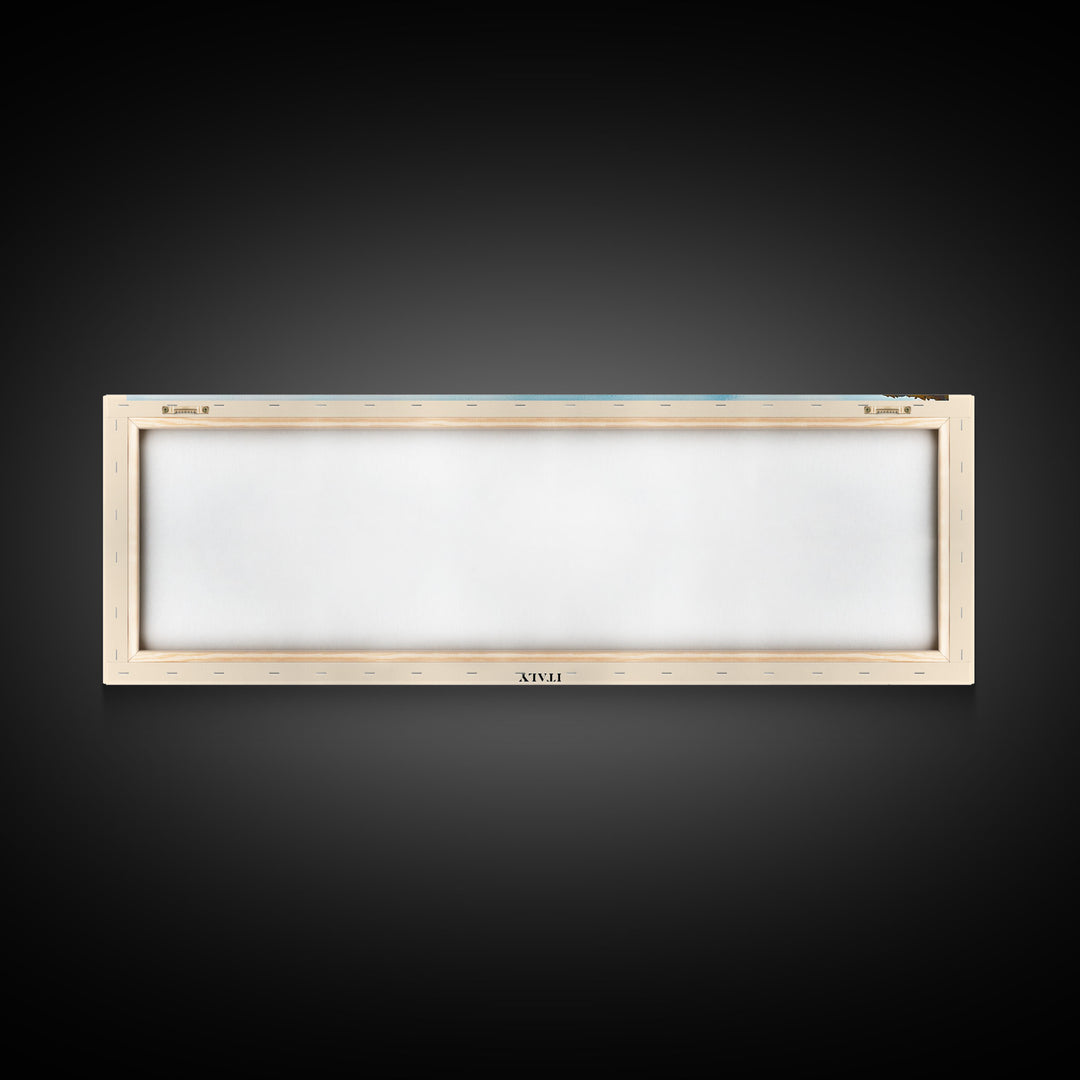 Ponza, Italy Watercolor Beach Print, Vacation Gift, Italy Wall Art, Framed Canvas Print, Framed Beach Painting