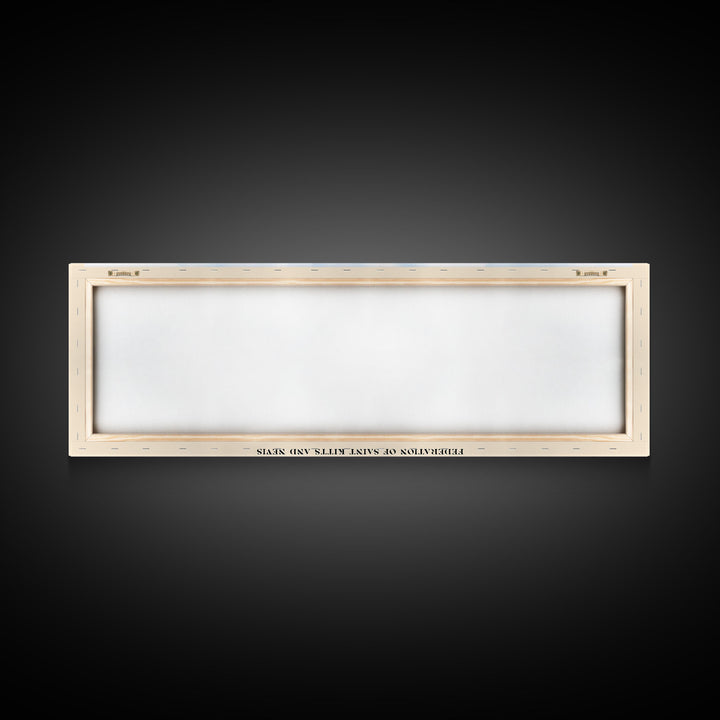 Saint Kitts Island, Federation of Saint Kitts and Nevis Watercolor Beach Print, Vacation Gift, Federation of Saint Kitts and Nevis Wall Art, Beach Painting, Beach Decor, Beach Painting