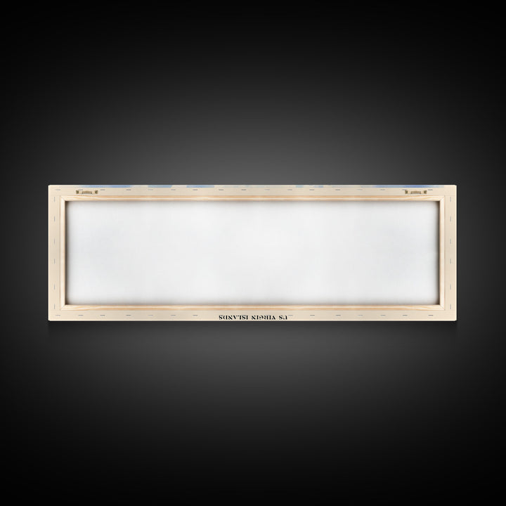 Lindbergh Bay Beach, US Virgin islands Watercolor Beach Print, Vacation Gift, US Virgin islands Wall Art, Framed Canvas Print, Framed Beach Painting