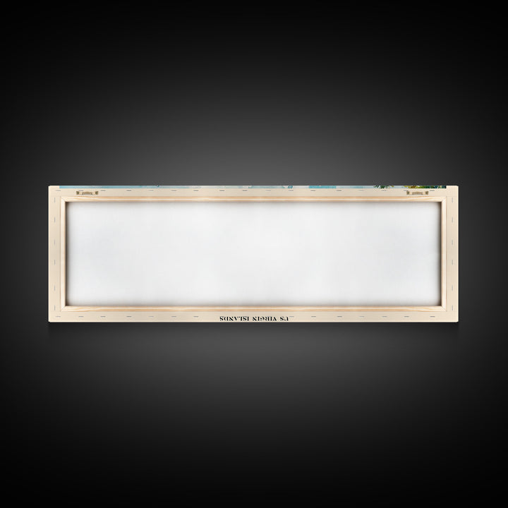 Magens Bay Beach, US Virgin islands Watercolor Beach Print, Vacation Gift, US Virgin islands Wall Art, Framed Canvas Print, Framed Beach Painting