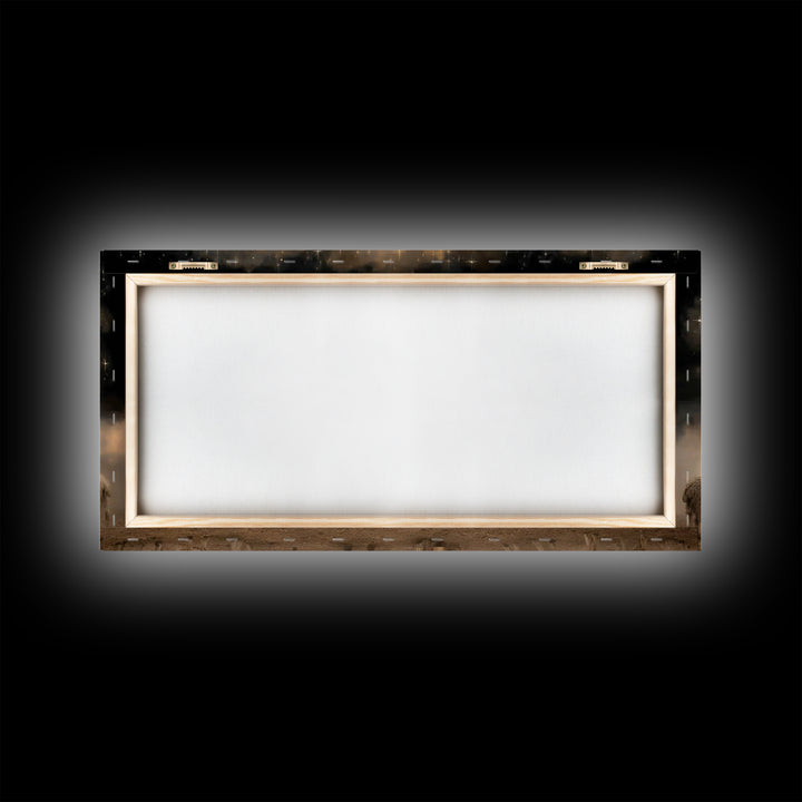 Guiding Star Night – Framed Canvas Print – Christian Wall Art – Christmas Art – Christian Art Canvas – Jesus Christmas Art – Christian Deco