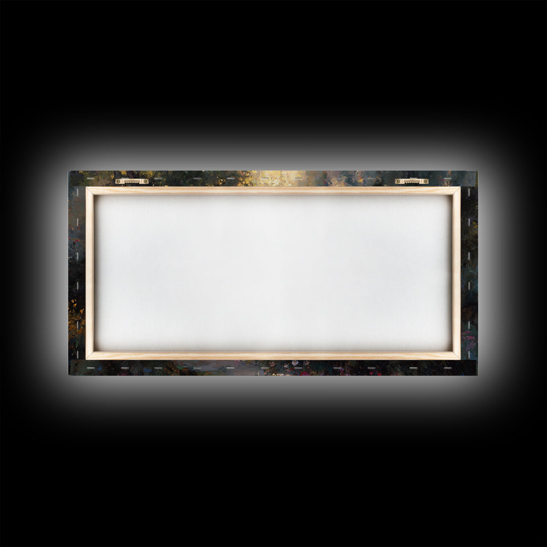 Radiant Garden Way – Framed Canvas Print – Christian Art Canvas – Christmas Art – Christian Wall Art – Jesus Painting – Christian Christmas