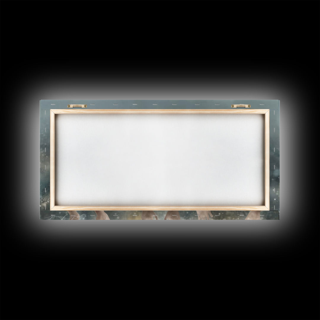 Glory Unveiled – Framed Canvas Print – Christian Wall Art – Subtle Christian Art – Christian Art Canvas – White Christmas Art