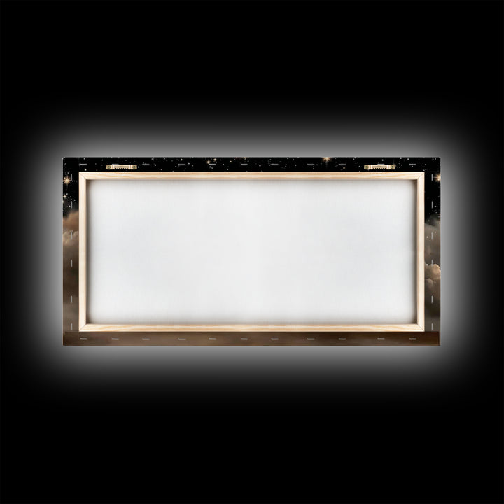 Nativity Night – Framed Canvas Print – Christian Art Canvas – Christmas Art Work – Christian Wall Art – Moody Christmas Art