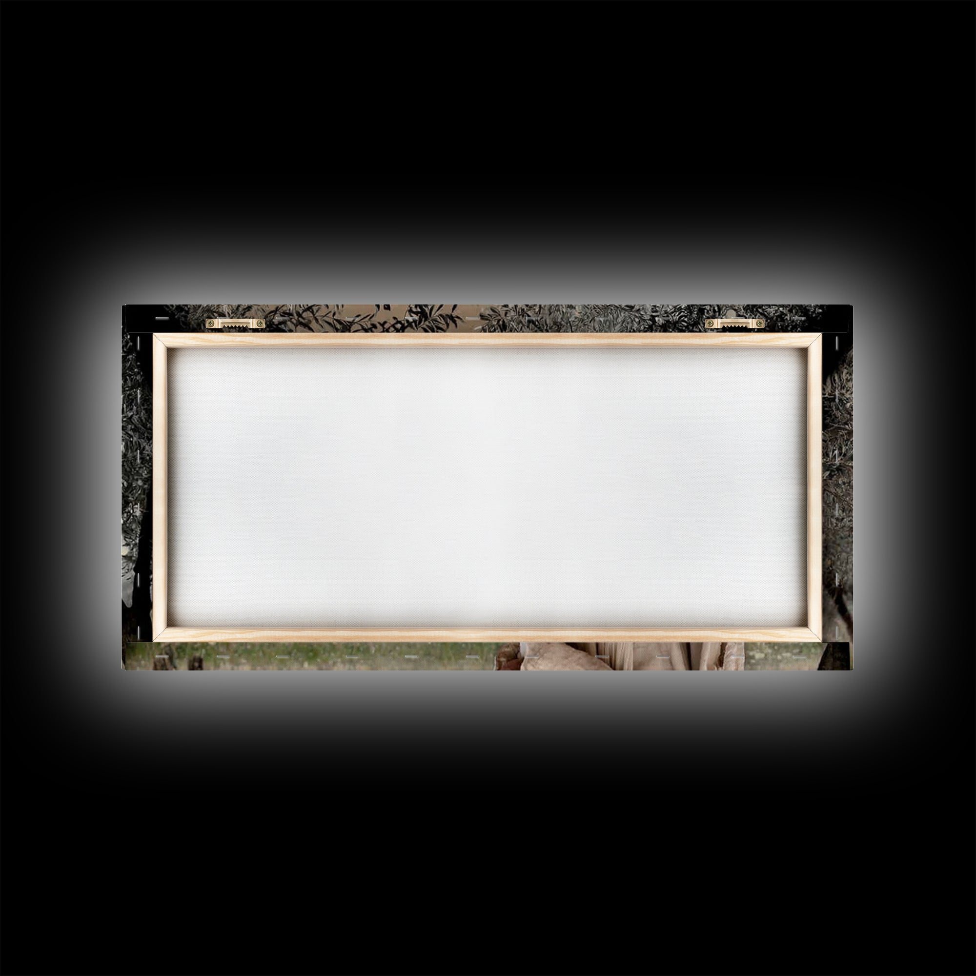 Moonlit Comfort | Framed Canvas Print | Jesus Wall Art | Christian Christmas Art | Christian Art Painting | Unique Christian Art