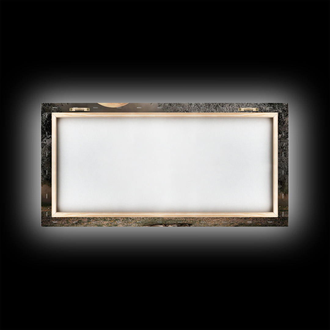 Moonlit Prayer – Framed Canvas Print | Christian Wall Art | Jesus Painting | Christian Art Canvas | Modern Christian Art | Christian Christ