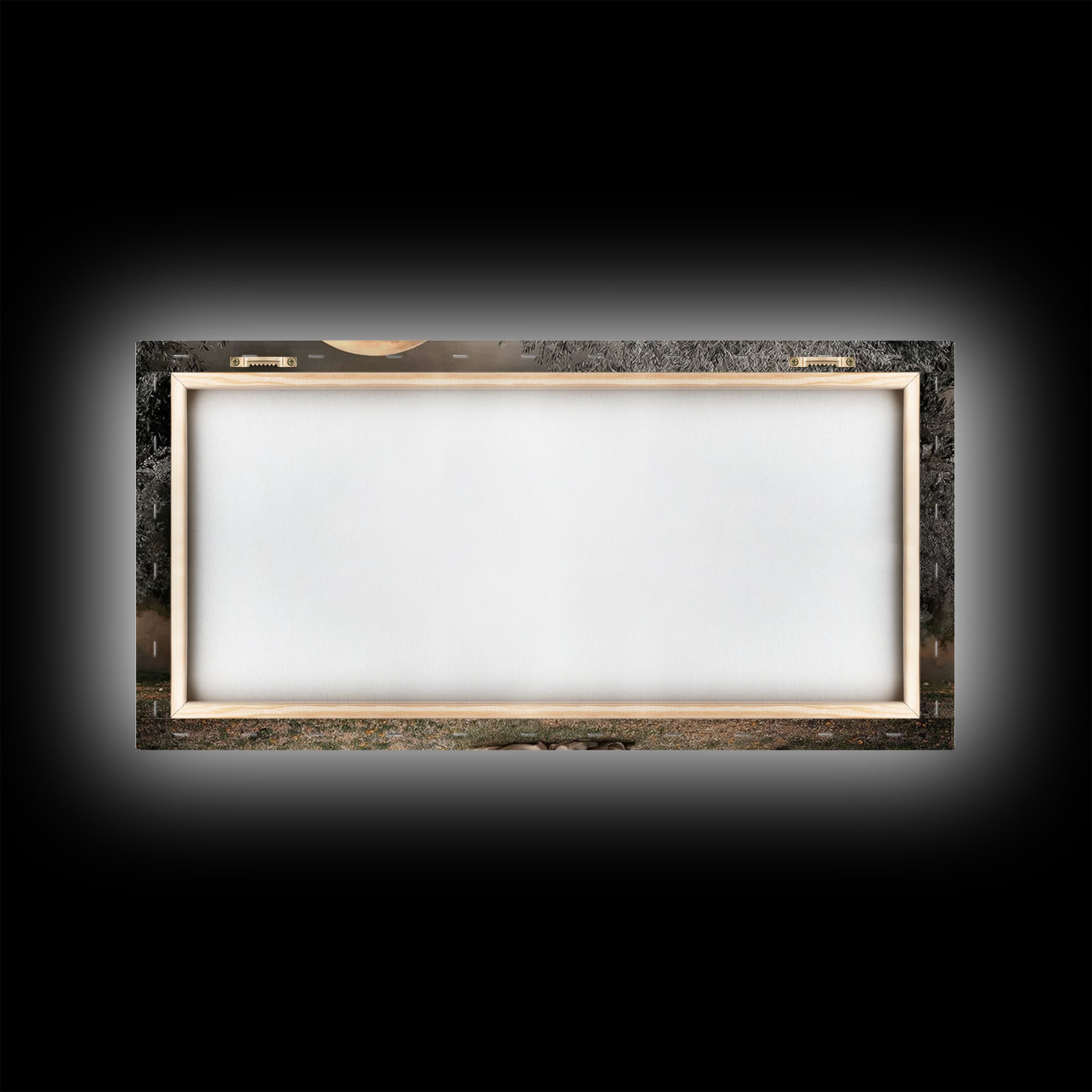 Moonlit Prayer – Framed Canvas Print | Christian Wall Art | Jesus Painting | Christian Art Canvas | Modern Christian Art | Christian Christ