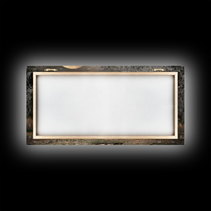 Moonlit Prayer – Framed Canvas Print | Christian Wall Art | Jesus Painting | Christian Art Canvas | Modern Christian Art | Christian Christ