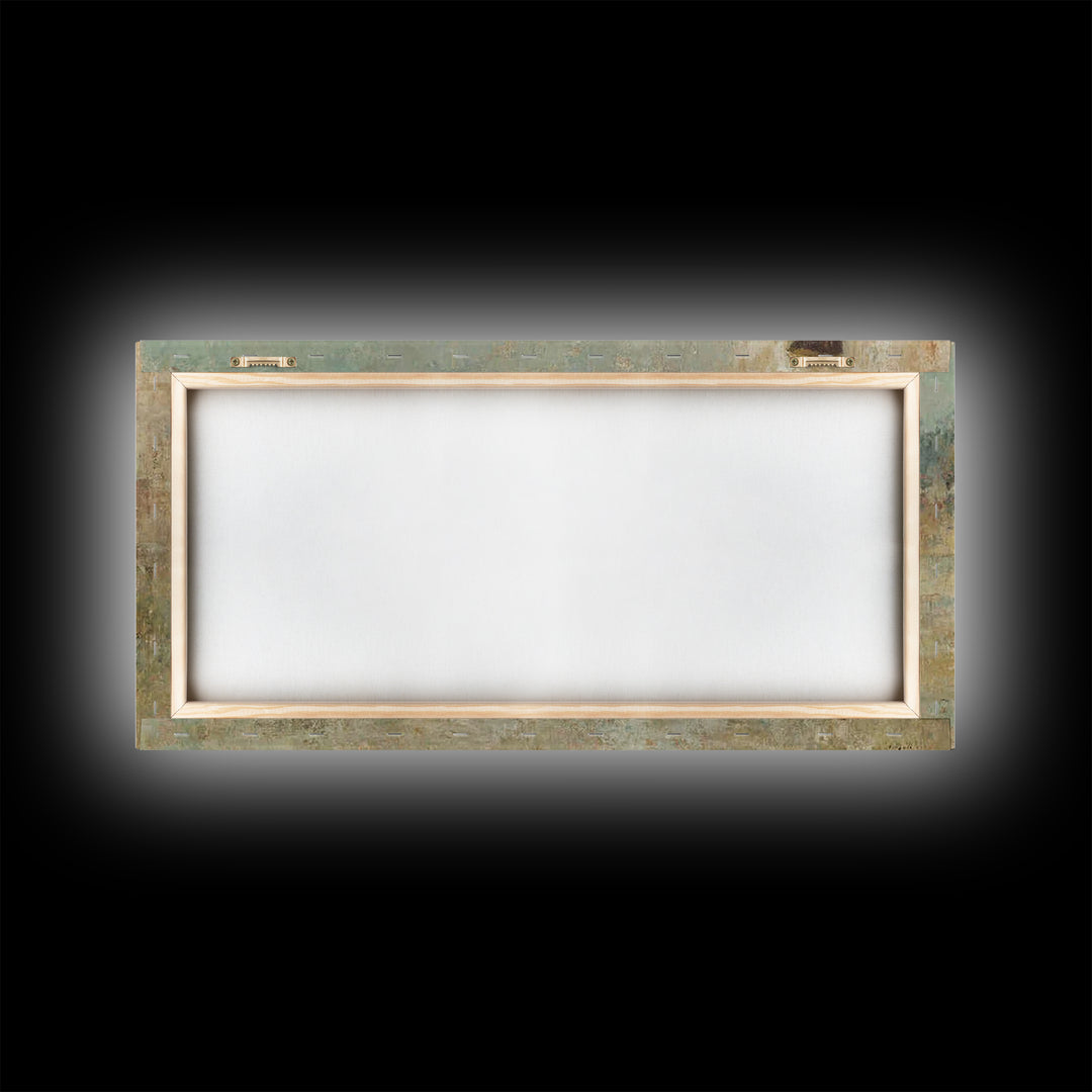 Quiet Well Encounter – Framed Canvas Print – Christian Art Canvas – Christian Painting – Subtle Christian Art – Christian Wall Art – Christ