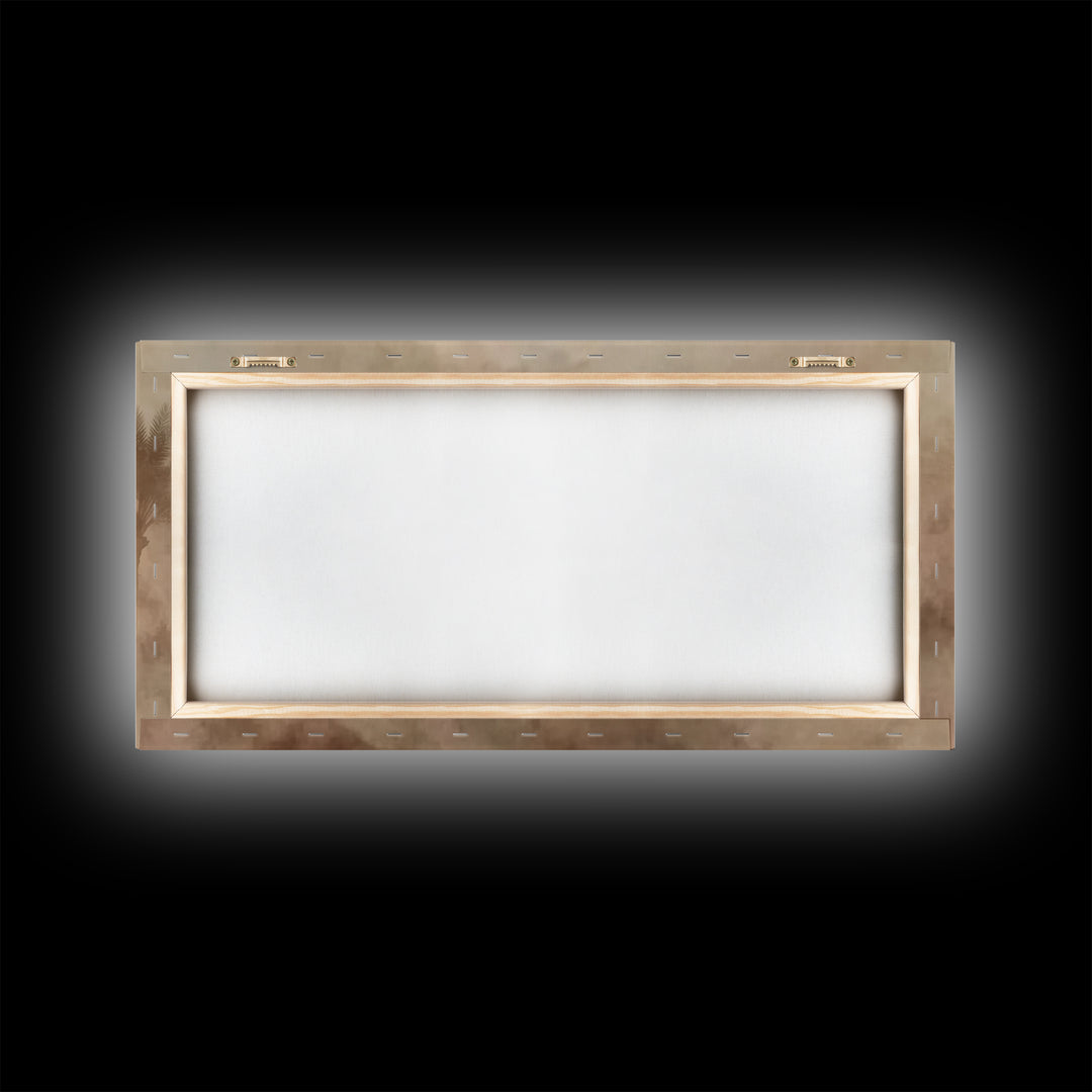 Palm Gate Dawn – Framed Canvas Print – Christian Wall Art – Christian Art Canvas – Moody Christian Art – Christian Christmas Art