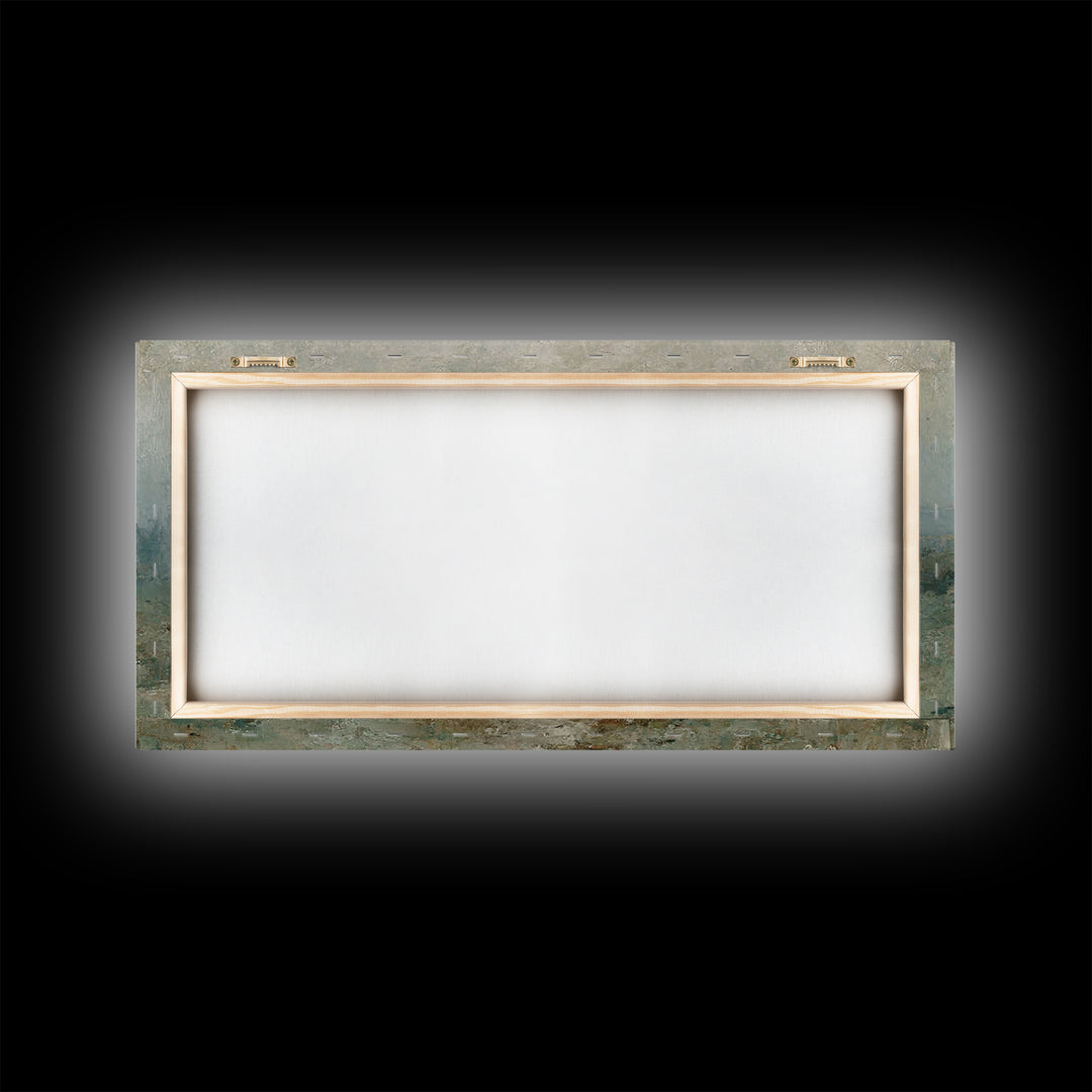 Sacred Night Refuge – Framed Canvas Print – Christian Art Canvas – Jesus Painting – Christmas Art – Christian Christmas – Christian Decor