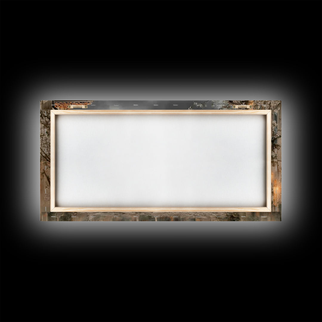 Morning Devotion | Framed Canvas Print | Christian Art | Christian Art Canvas | Christian Paintings | Moody Christmas Art | Christian Decor