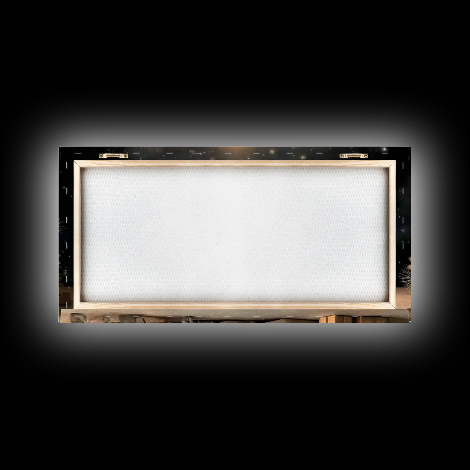 Golden Night Blessing – Framed Canvas Print – Christian Christmas Art – Christian Art Canvas – Christmas Wall Art – Framed Christmas Art –