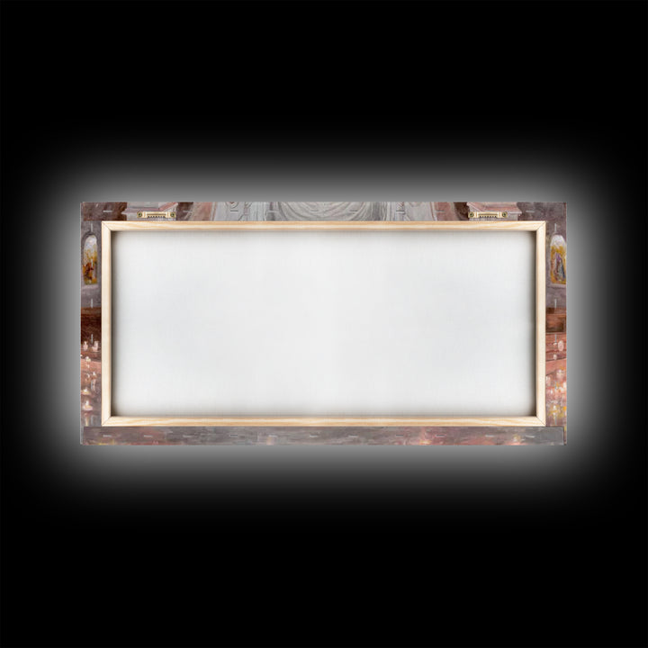 Sanctuary Of Light – Framed Canvas Print – Christian Wall Art – Christian Art Canvas – Christmas Art – Jesus Painting – Christian Decoratio