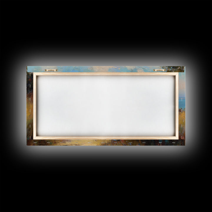 Sunlit Journey – Framed Canvas Print – Jesus Painting – Christian Wall Art – Christian Art Canvas – Christian Art – Christian Gift Ideas