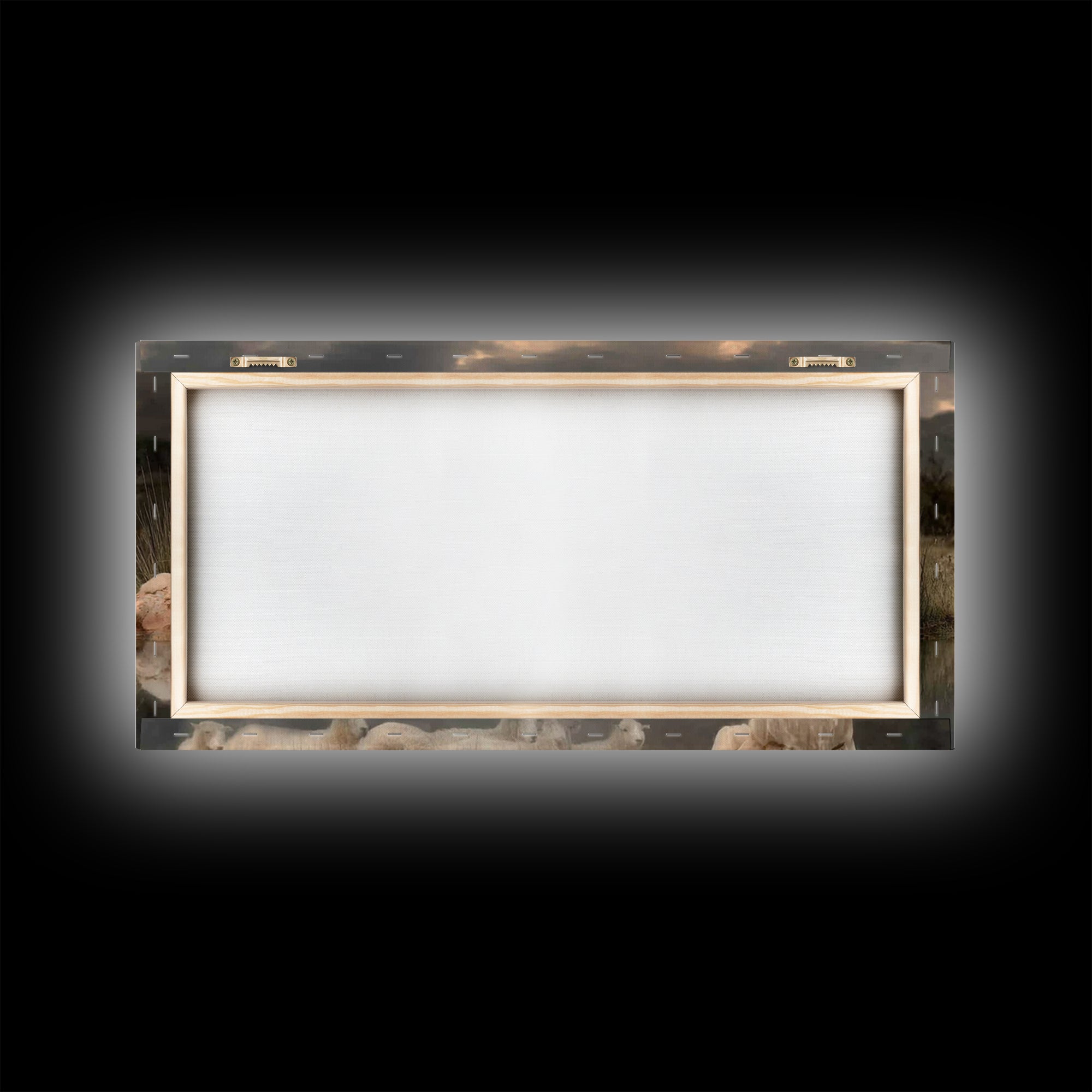 Shepherd’s Reflection – Framed Canvas Print – Christian Art Canvas – Christian Wall Art – Christian Art – Christian Painting – Christian De