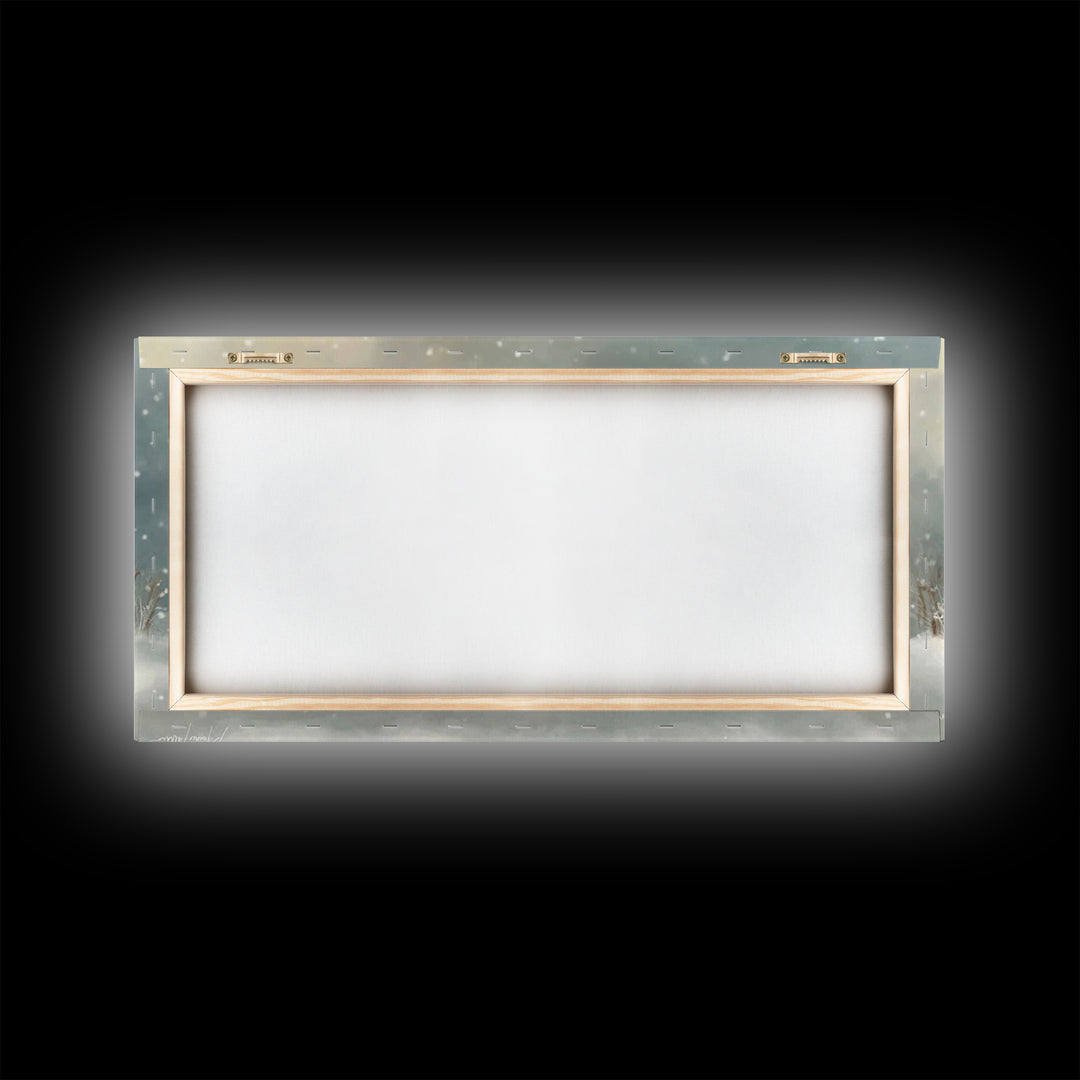 Frosted Cross Light – Framed Canvas Print – Christian Art Canvas – Minimalist Christian Art – Christian Wall Art – Subtle Christian Art – C