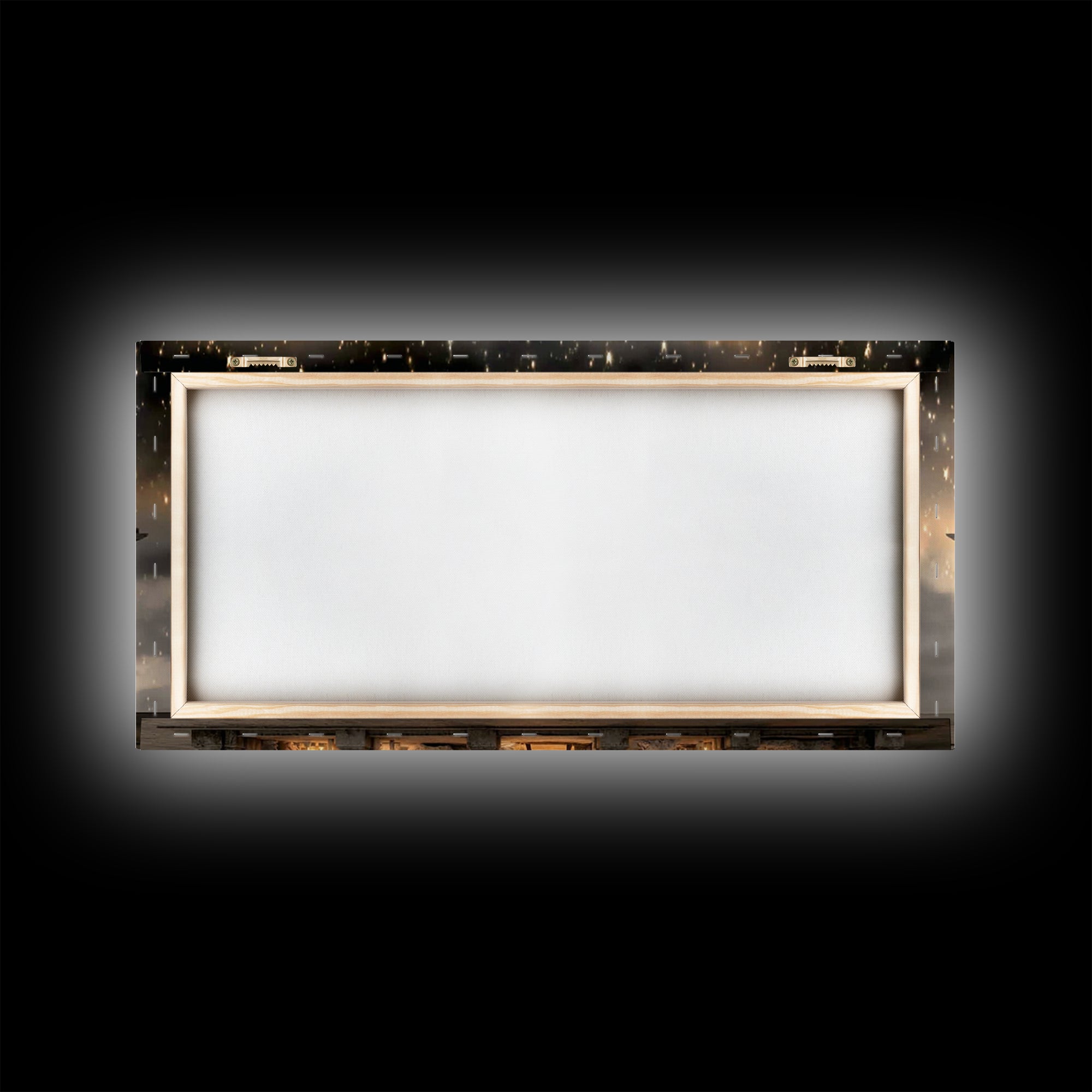 Holy Night Shelter – Framed Canvas Print – Christian Wall Art – Christian Art Canvas – Jesus Christmas Art – Christian Christmas Decor – Ch