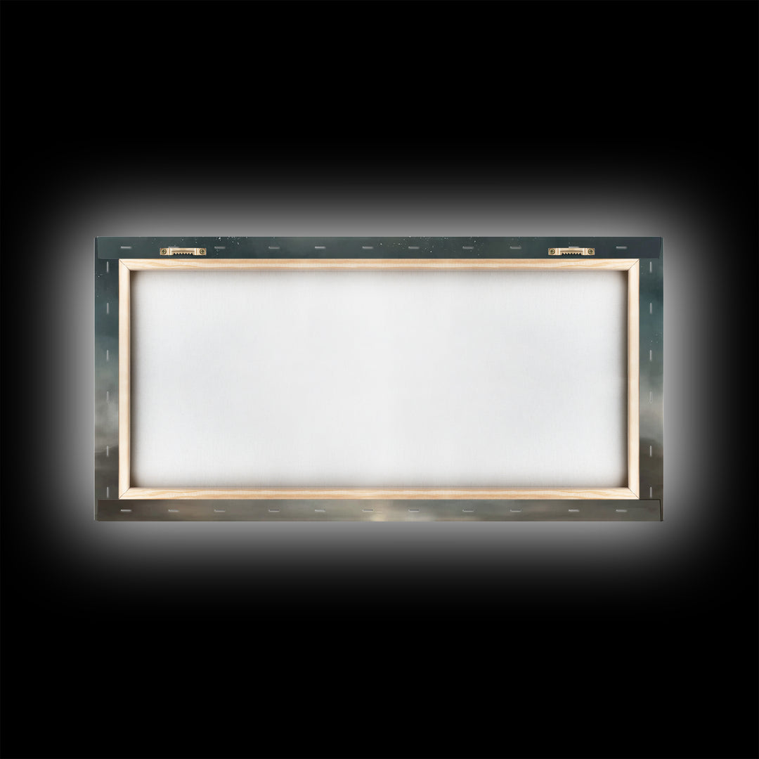 Starlit Crossland – Framed Canvas Print – Christian Art Canvas – Christian Wall Art – Modern Christian Art – Christmas Art – Christian Gift