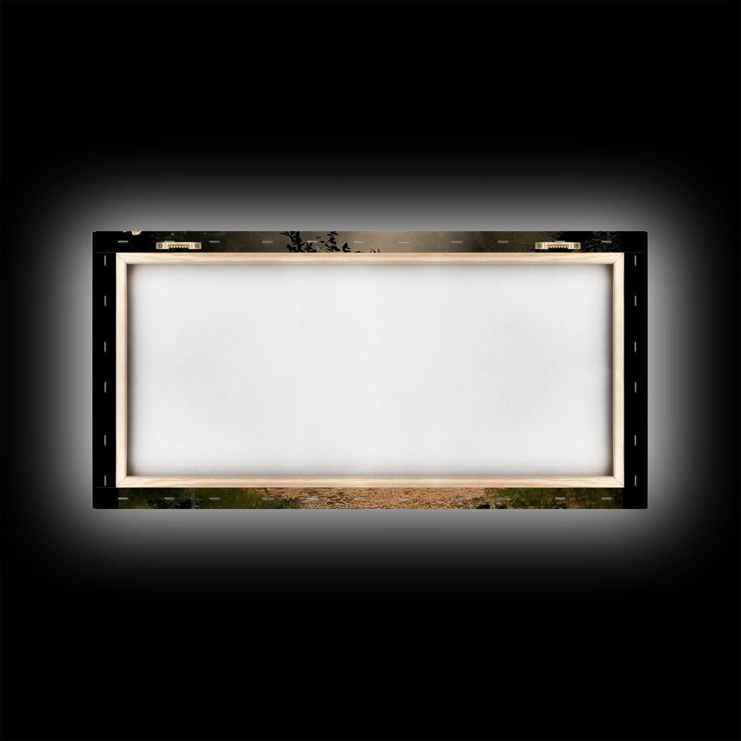 Guided In Light – Framed Canvas Print – Jesus Wall Art – Christian Art Work – Christian Decorations – Christian Painting – Christian Gift
