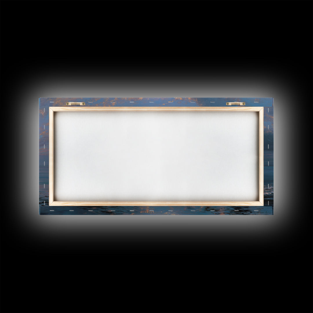 Misty Reverence – Framed Canvas Print – Minimalist Christian Art – Jesus Wall Art – Christian Art Canvas – Subtle Christian Paintings – Chr