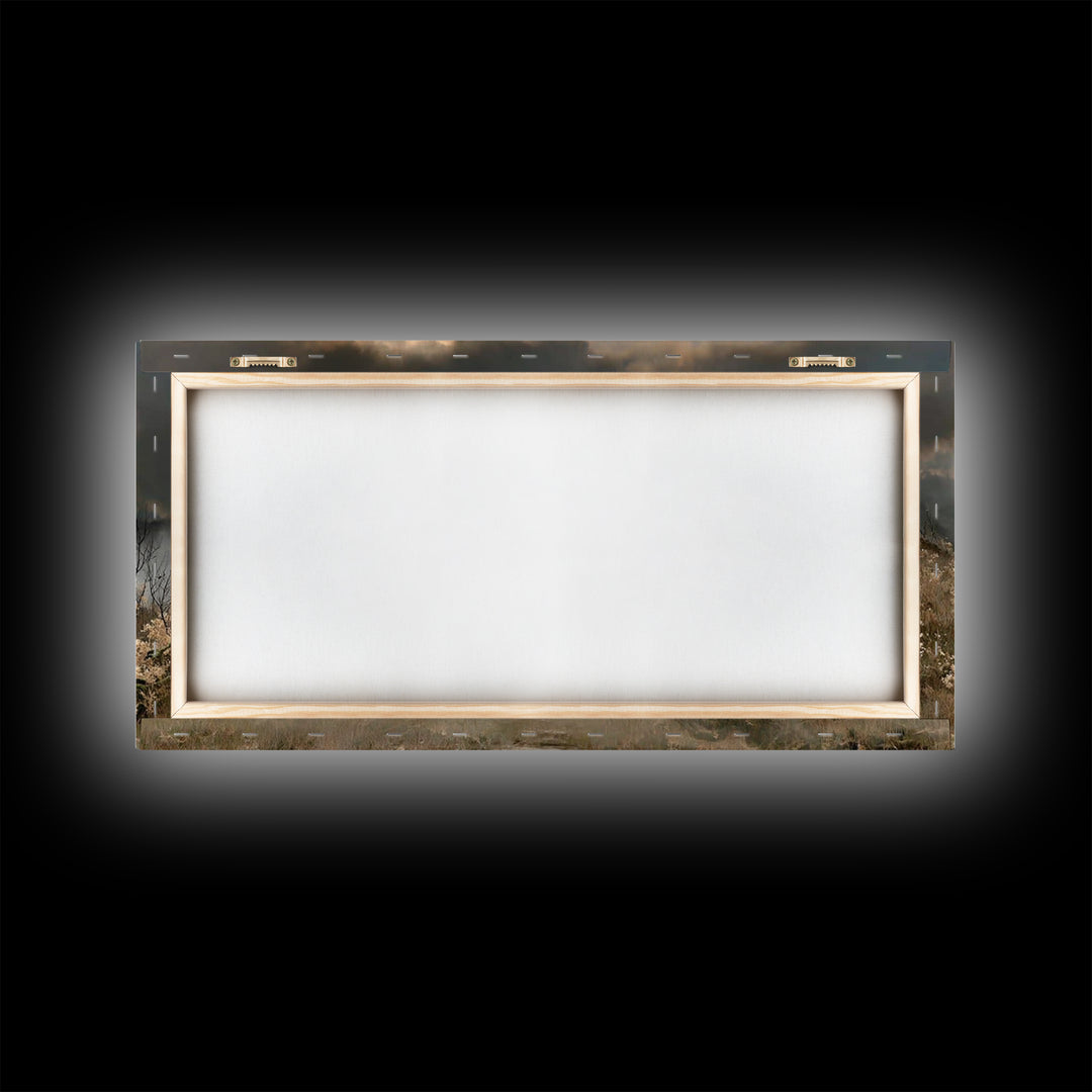 Stormlight Promise – Framed Canvas Print – Christian Art Canvas – Moody Christian Art – Christian Wall Art – Christian Painting