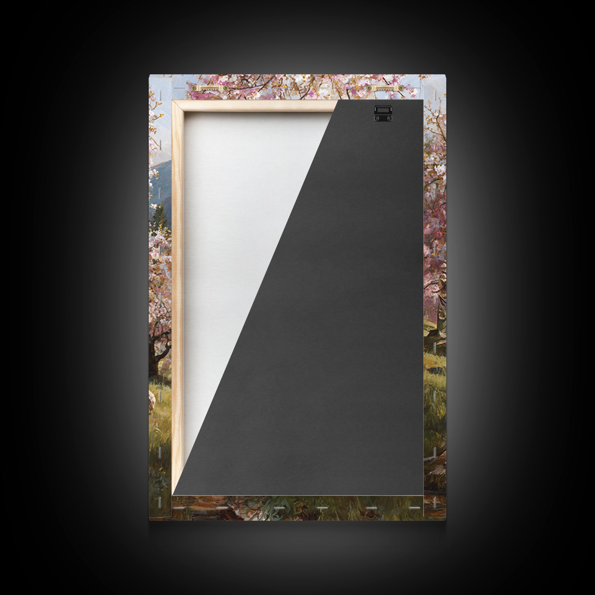Shepherd Of Blossoms – Framed Canvas Print – Christian Wall Art – Jesus Painting – Christian Christmas Art – Christian Art Canvas