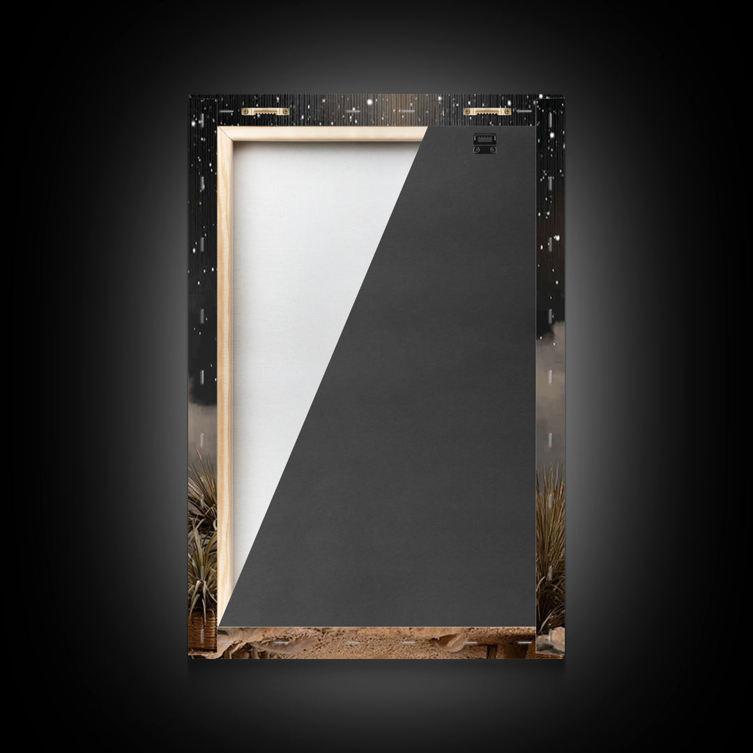 Night Of Promise – Framed Canvas Print – Christian Wall Art – Christian Christmas Art – Christian Art Canvas – Christmas Art