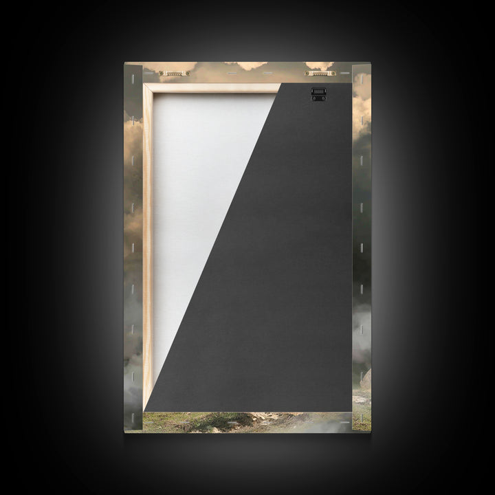 Enduring Savior – Framed Canvas Print – Large Jesus Painting – Christian Art – Christian Wall Art – Moody Christian Art – Christian Christm