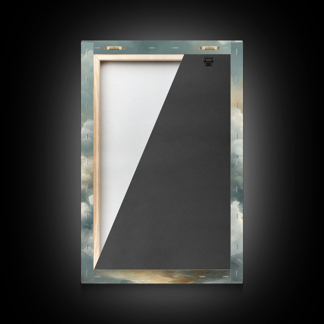 Clouds of Promise | Framed Canvas Print | Christian Art Canvas | Christian Wall Art | Jesus Painting | Modern Christian Art | Christian Dec