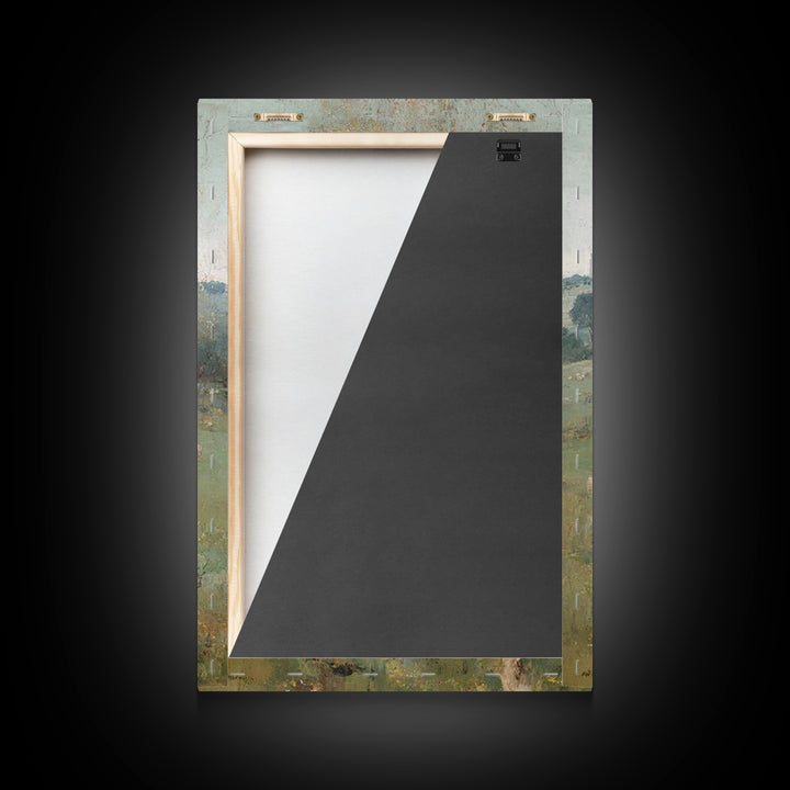 Spring Pasture Calm – Framed Canvas Print – Christian Art Canvas – Christian Wall Art – Christian Painting – Subtle Christian Art – Christi