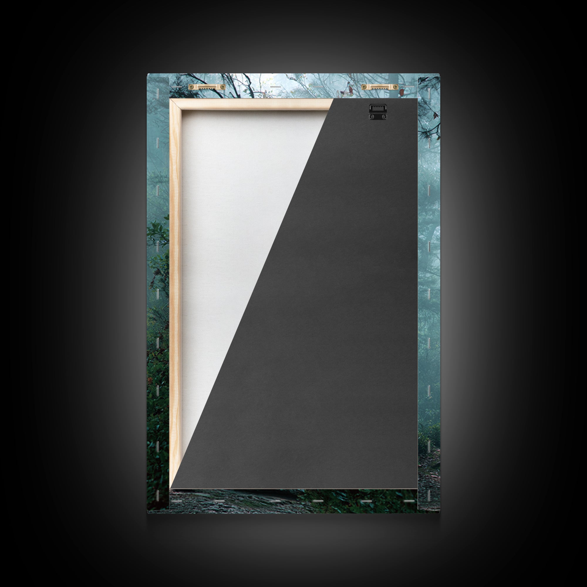 Forest Dawn Walk – Framed Canvas Print – Christian Wall Art – Christian Art Canvas – Jesus Painting – Moody Christian Art – Christian Decor